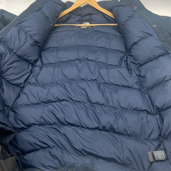 THE NORTH FACE ARCTIC DOWN PERKA JACKET WOMEN SIZE SMALL URBAN NAVY BLUE - Picture 11 of 14